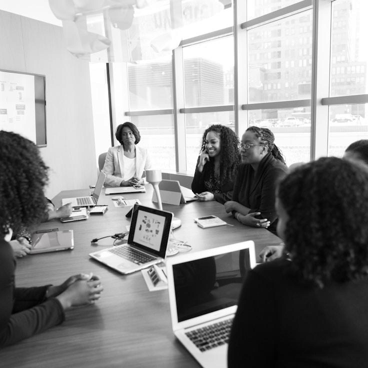 Mobile app development process showing collaborative team environment